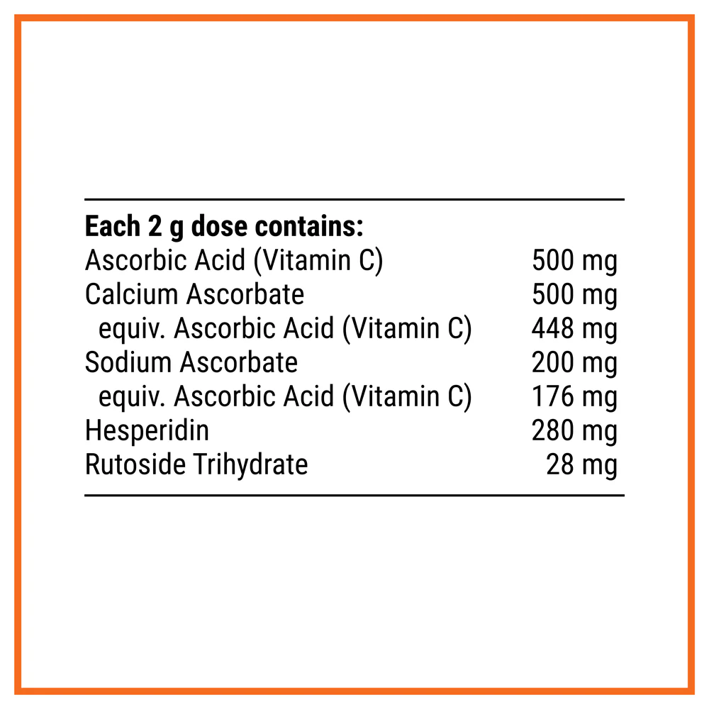 Vitamin C Plus Bioflavonoids Orange Flavoured 100g - Image 3